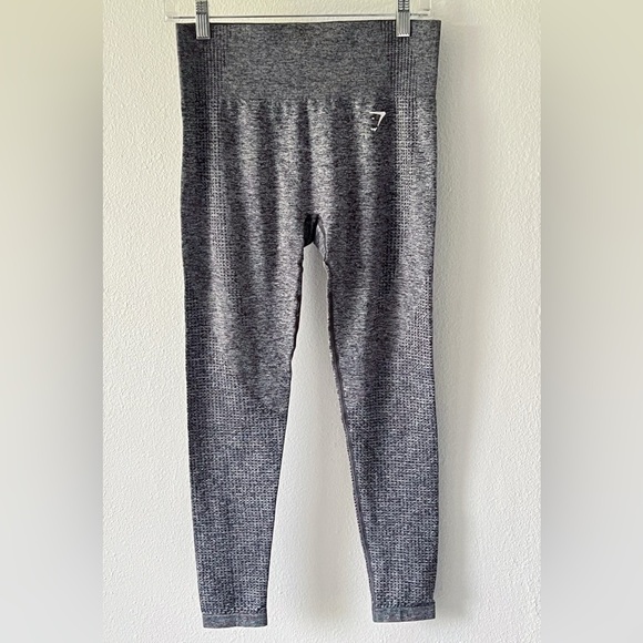 Gymshark Vital Seamless 2.0 Leggings High Rise Compression Smokey Gray Marl Sz M - Picture 3 of 15
